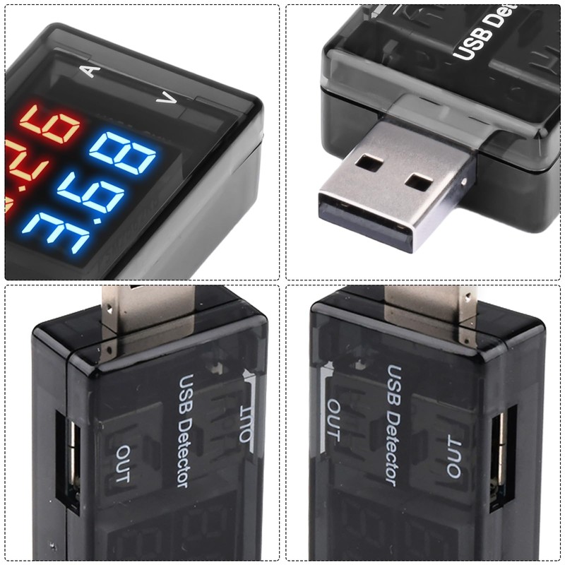 VOKTTA USB 3 Port Tester Voltage Tester Meter Voltmeter Current