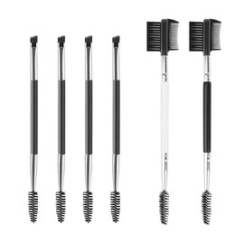 TRKETK 6 Pcs Eyebrow Brush Professional Double-ended Eyelash Comb Angled Eyebrow and Spoolie Eyelash Comb 2 in 1 Eyebrow Brush Tool Makeup Tool for Modifying Brows and Eyelashes