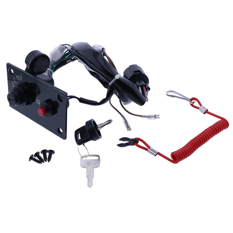 Holdia 37100-96J24 Marine Outboard Single Engine Ignition Key Switch Panel