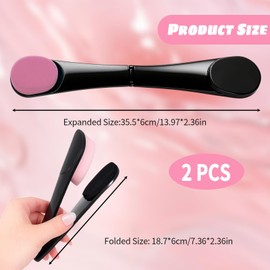 Back Cream Aid, Pack of 2, Foldable Back Cream Aid, Cream Aid for Back with Practical Design, Ideal for Self-Application of Lotions and Sun Protection, 8.8 x 5.8 cm