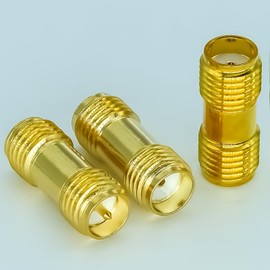 Ahoaepy 3PCS SMA Barrel Adapter Connector, SMA/RPSMA Female to SMA/RP-SMA Female Coupler Connector, Low Loss SMA/RPSMA Antenna Adapter for Ham Radio, Antenna Radio