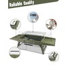 Charmline 14x9inch Small Desktop Charcoal Grill, Liftable Grilling Net, Saving