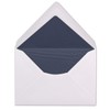 100 DIN C6 envelopes - white lined with dark blue