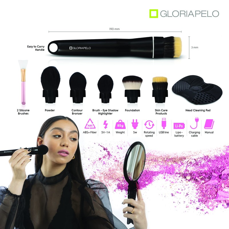 GLORIAPELO Electric Makeup Brush - Makeup Brushes Set Professional with