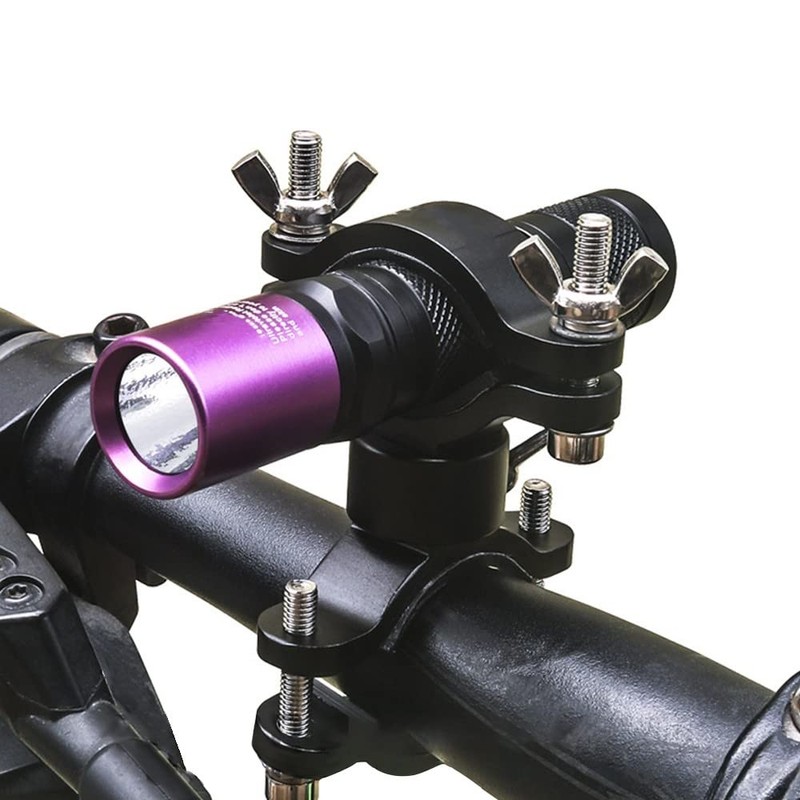 MiOYOOW Bike Flashlight Bracket, Bicycle Front Torch Clip with Soft