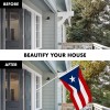 G128 Combo: 6 Ft Flagpole White & Puerto Rico Flag