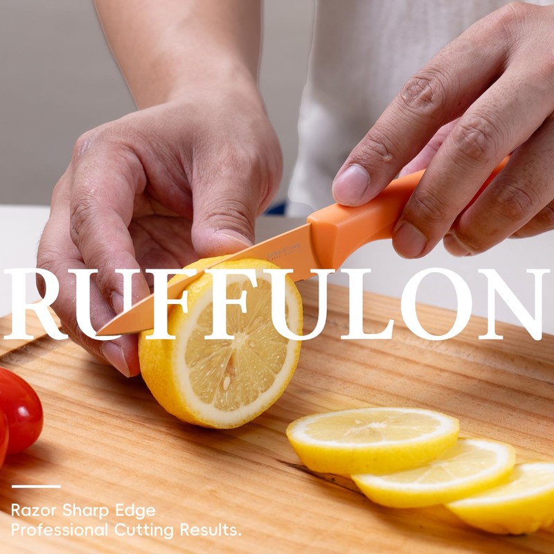 Ruffulon Paring Knife Set, 4PCS Stainless Steel Paring Knife Set,