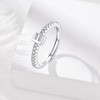 INFUSEU E Initial Rings for Women Teen Sterling Silver 925