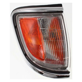 Evan Fischer Corner Light Set Compatible with 1995-1996 Toyota Tacoma With Bulb With Chrome Trim Driver and Passenger Side TO2521142, TO2520142