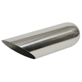 Jones Exhaust Stainless Steel Exhaust Tip 2 1/2 Weld-On 4 Out Polished PAC412SS