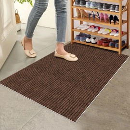 Door Mat Non Slip 23.6"x35.4"/31.5"x47.2" JAYFAN Welcome Mat Indoor Outdoor Resist Dirt Entrance Mat, Easy Clean Washable Front Door Mat Indoor for Entry Rug Dirt Scraping Shoe Mat