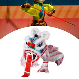 Milageto Chinese Lion Puppet Hand String Puppet Home Decor Chinese Marionette Lion Toy Marionette Puppet for Party Holiday Birthday