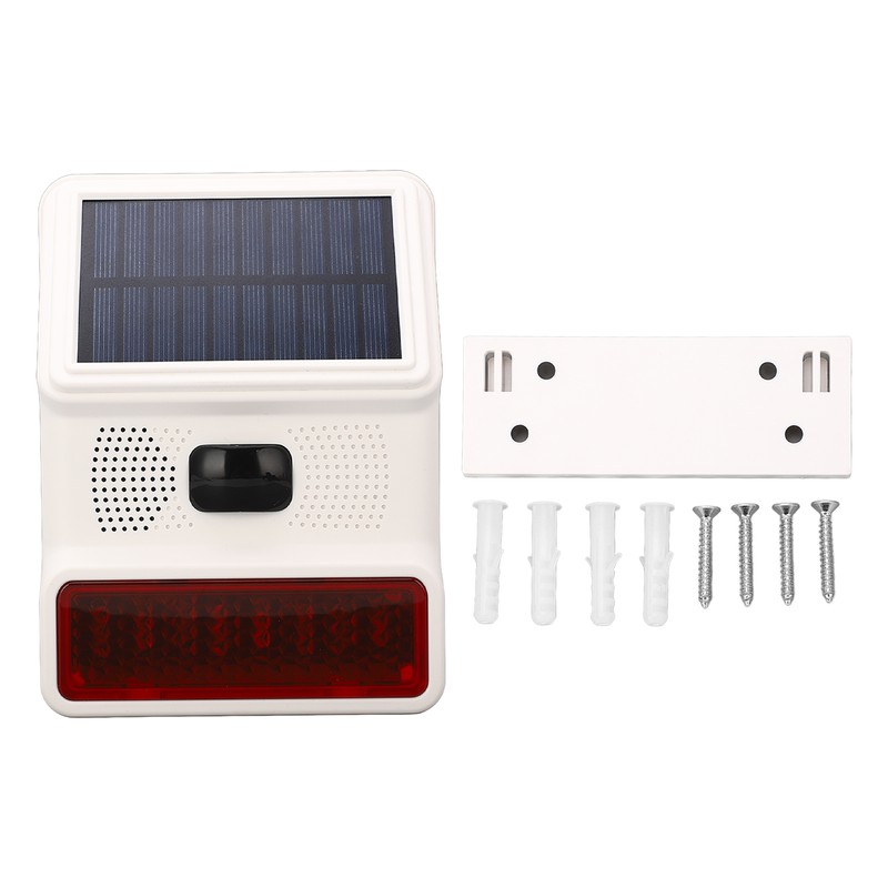 Solar Alarm Wireless DC 5V 433MHz 100dB Infrared Sensor IP65