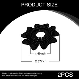Yumfugu 2 PCS Car Wiper Hole Protective Cover, Environmentally Friendly High-elastic PVC Silicone Surround Design Wiper Pad Snow Cover, 360° Fitting Auxiliary Accessories, for Most Cars (Black)