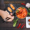 HuaLan Reusable Fiberglass Chopsticks Set, Dishwasher-Safe Chopstick, Non-Slip Design Chop