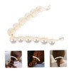 IWOWHERO Quality Pearl Banana Clips 2pcs Large Size for Women