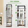 ELYKEN Coat Rack Freestanding, Hall Tree with 3 Storage Shelves
