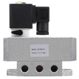 Electric Solenoid Valve G1/4in 2 Position 4 Way Square Single Control Directional Valve Q24DH‑8DC12V