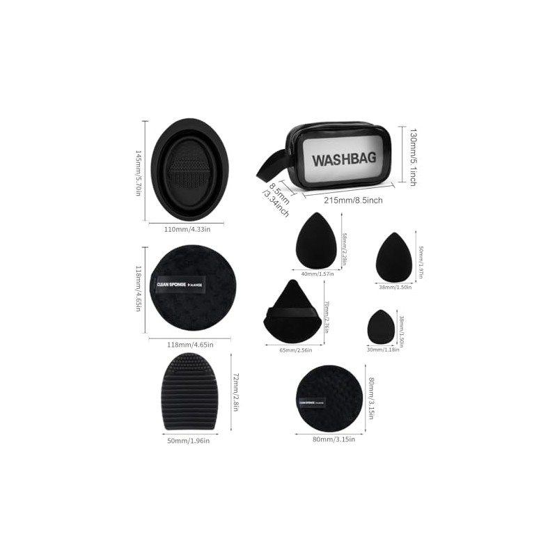 MAANGE 49 Piece Brochas para Maquillaje Profesional con Bolsa Set