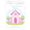 Poppy Hill First Holy Communion Card for Goddaughter, Pink Church