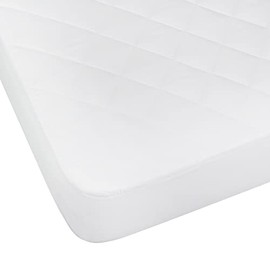 Pikolin Home - Quilted Mattress Protector – With Fibre, Breathable, anti-dust mite Cama 90-90 x 190/200 cm white