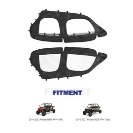 ZIDIYORUO Soft Upper Doors for Polaris RZR XP 4 1000 (2014-2023) 4-Seat, Waterproof Cab Enclosure with Roll-Up PVC Windows — No-Drill Installation, Fits XP 4 1000 EPS Turbo High Lifter