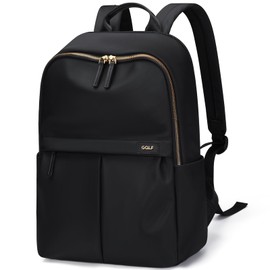 GOLF SUPAGS Laptop Backpack for Women Water Resistant Fits 15.6 Inch Laptop Travel Work Bags (Black)