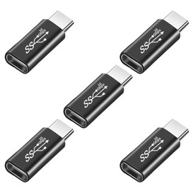 5Pack USB C to USB C Female Adapter 3.1 Gen 2, tunghey USB C Extender Adapter 3.1/10Gbps Short Dock Extension Type-C 4K@60Hz PD 100W Low Profile Type-C Male to Female QC & Data Transfer for USB-C Devices