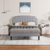 VECELO Queen Bed Frame Upholstered Platform with Tufted Adjustable Headboard/Mattress