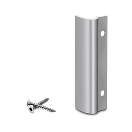 VOOXA Premium Aluminium Balcony Door Handle + Mounting Screws Silver Colour Matt Curved Handle Comfortable Handling for Balcony / Patio Door Exterior