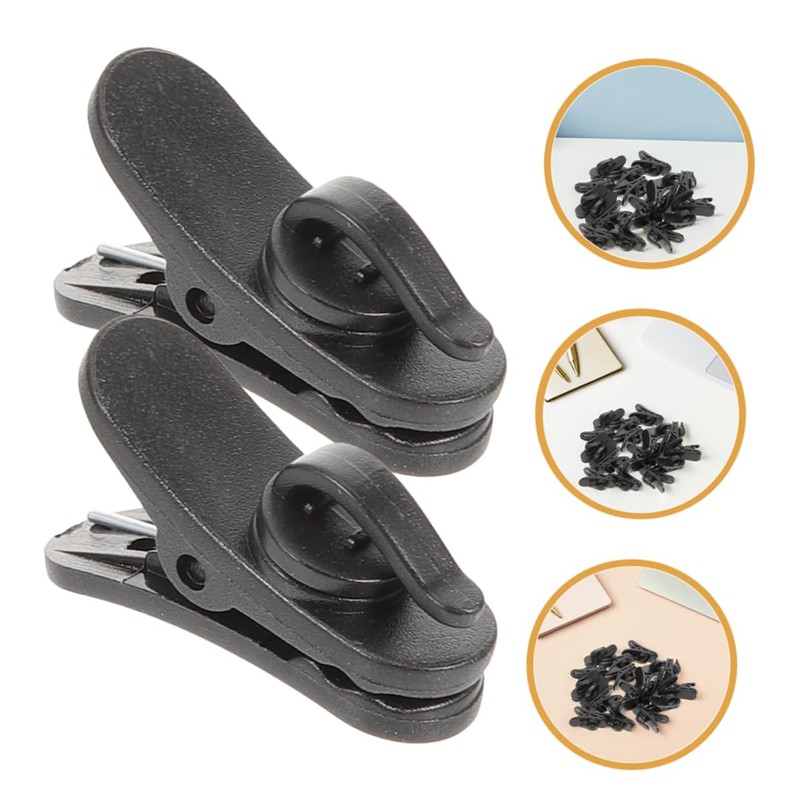 NOLITOY 200pcs Rotatable Earphone Wire Clips Lightweight Plastic Mic Holder