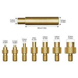 8pcs Soldering Iron Tip Soldering Iron Tip Heat Set Insert Tip 3D Printer Components Soldering Iron Melting Aid Tip M-2 M2.5 M-3 M-4 M-5 M-6 M8 with 936Universal Soldering Iron Tip Use for 3D Printer