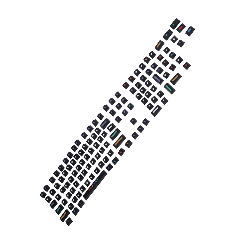 Dot Keycap Dye Sublimation Mechanical Keyboard Compatible with 61/64/68/87/96/104/108Black