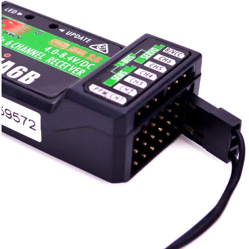 DollaTek FS-iA6B Receiver 2.4G 6CH with Double Antenna Compatible Flysky