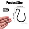 60Pcs Mini S Hook for Hanging Small S Shaped Hooks
