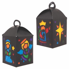 Baker Ross Craft Set for Lanterns "Christmas History" (Pack of 4) - Christmas Art and Crafts