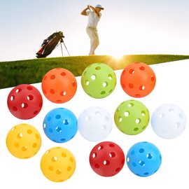 equlup Hollow Golf Balls, 72mm Lightweight Plastic Fly Limited Golf Hollow Balls 26 Holes Golf Practice Balls Airflow Balls for Swing Training