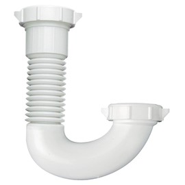Plumb Pak PP812-50 Flex 'N Fix J Bend, 1-1/2" or 1-1/4" inlet , White