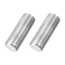sourcing map M16x45mm Fully All Threaded Rod, 2Pcs 316 Stainless Steel Long Threaded Screw 2mm Thread Pitch Right Hand Threads for Furniture Mounting Assembly Fastening