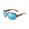 Calabria 644SB Oversized BiFocal Sunglasses +1.75 Caramel Polarized Blue Mirror