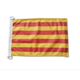 Nautical Flag of Catalonia 45x30 cm - Pavilion of Convenience Catalonia 30 x 45 cm Rings