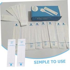 SAFIGLE 100Pcs Digital Thermometer Protectors Safe Paper for Accurate Measurement for Pet Care and Household Use
