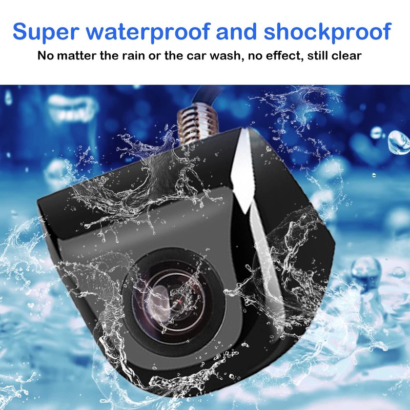 jeseny 1 Pack Car HD Backup Camera, IP69 Waterproof Night