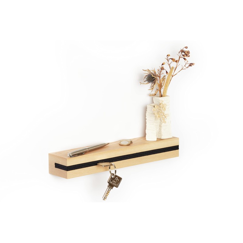 Buchenbusch urban design Key Hook Ash Felt Insert Black (72