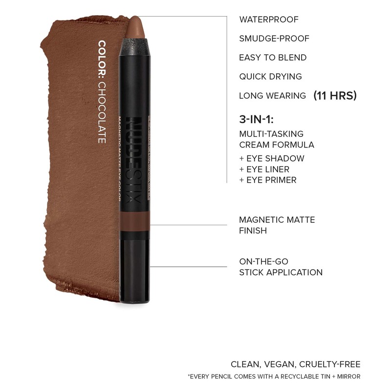 NUDESTIX Magnetic Matte Eye Colour (Various Shades), Terra