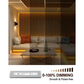 LLTOP Dimmable LED Driver 100W 12V Waterproof IP67 Triac 0-10v DIM LED Power Supply 110V 120V AC to 12V DC Converter Dimming Low Voltage Lighting Transformer for LED Strip Light