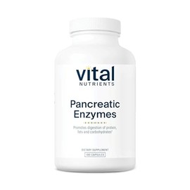 Vital Nutrients Pancreatic Enzymes 1000mg (Full Strength) - Pancreatin Digestion Supplement with Protease, Amylase & Lipase - Digestive Enzymes - Glut