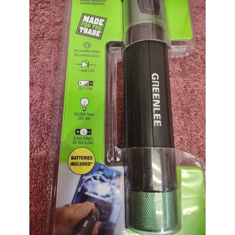 Greenlee FL2C Led Aluminum Flashlight 85 Lumens Aircraft Grade Aluminum.
