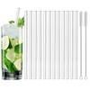 KUBDPQOR Pack of 12 Straws with 2 Cleaning Brushes, Plastic