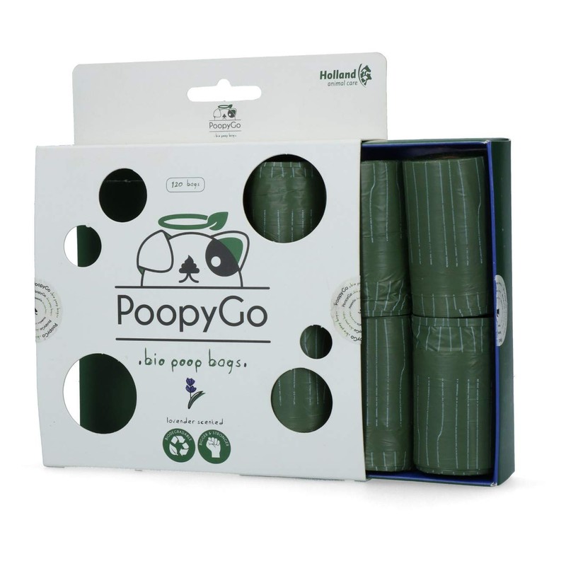 PoopyGo - 120 Eco Friendly Poop Bags with Lavender Scent